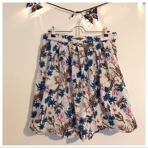 💐Floral Pleated Full Skirt with POCKETS!